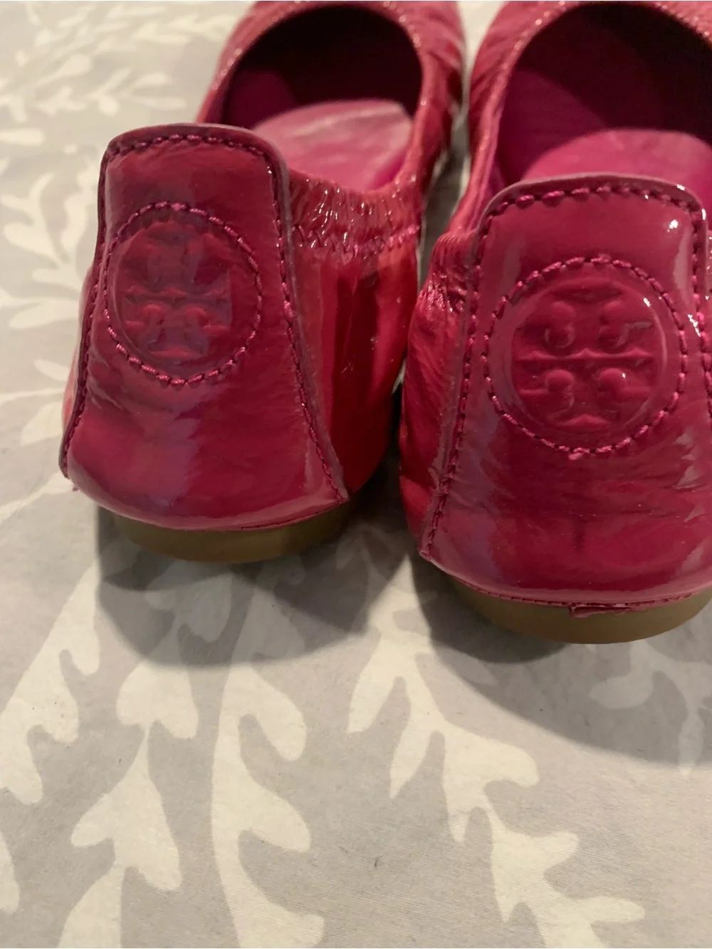Tory Burch Pink Patent Leather Ballet Flats